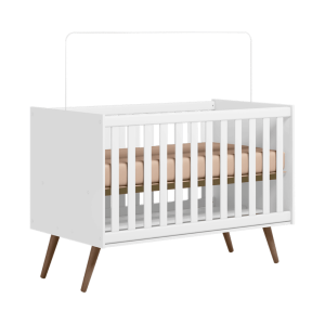 3820 - Berço Mini Cama - Branco Acetinado